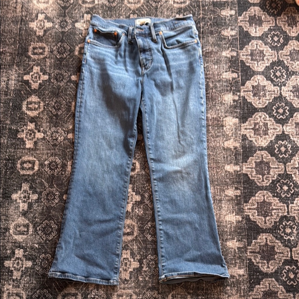 Madewell Blue Flare Wide Leg Jeans